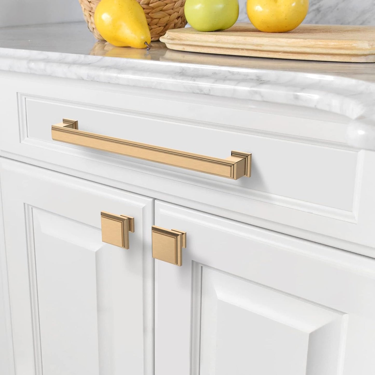 10 Pack Champagne Bronze Cabinet Pulls 7-1/2 Inch(192Mm) Hole Center Cabient Hardware Kitchen Cabinet Handles for Bathroom Drawer Pulls Dresser Pulls ZH0001