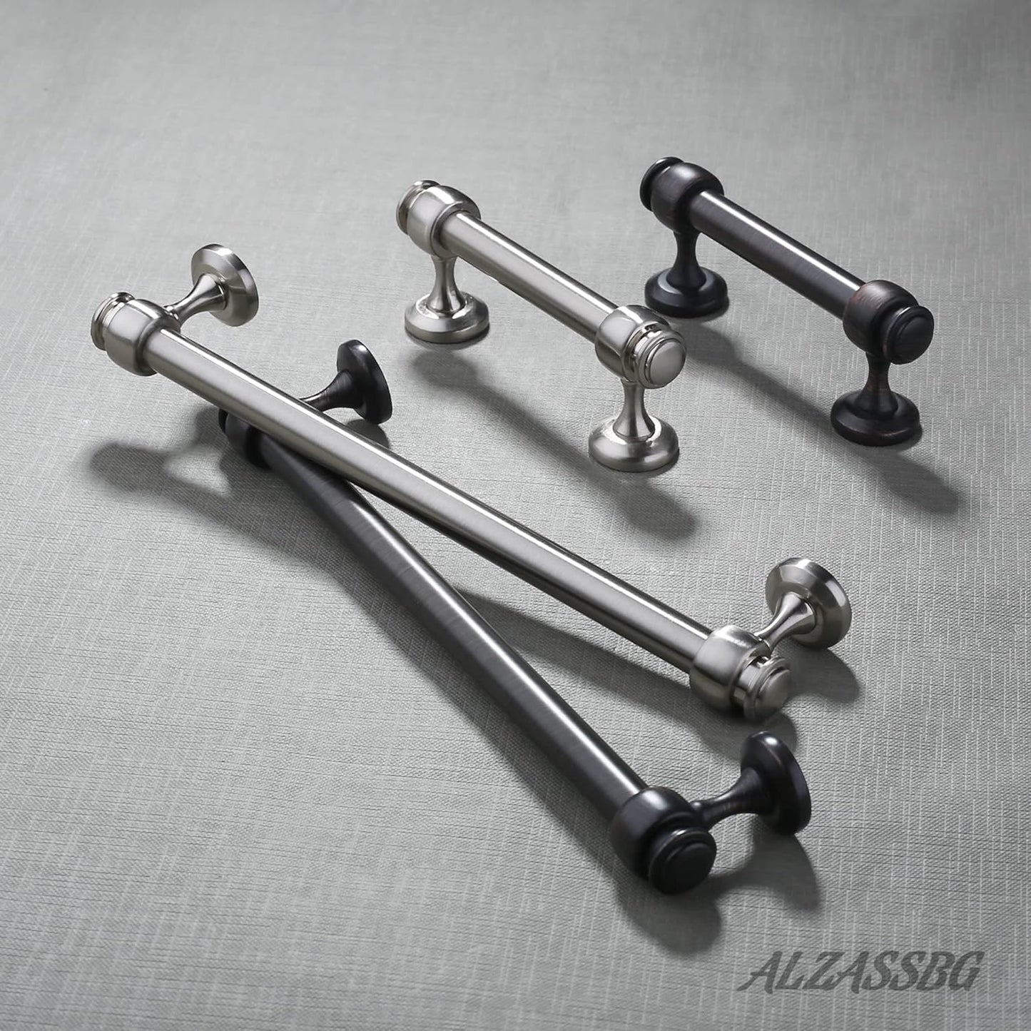 10 Pack Oil Rubbed Bronze Cabinet Pulls, 5 Inch(128Mm) Hole Centers Cabinet Handles Kitchen Hardware Straight Bar for Cabinets and Drawer AL3082ORB