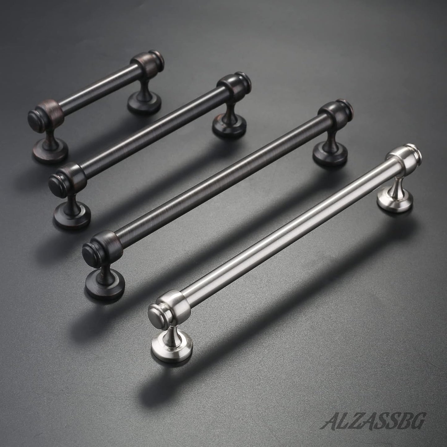 10 Pack Oil Rubbed Bronze Cabinet Pulls, 5 Inch(128Mm) Hole Centers Cabinet Handles Kitchen Hardware Straight Bar for Cabinets and Drawer AL3082ORB