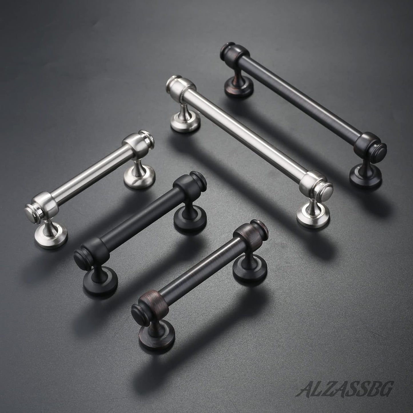 10 Pack Oil Rubbed Bronze Cabinet Pulls, 5 Inch(128Mm) Hole Centers Cabinet Handles Kitchen Hardware Straight Bar for Cabinets and Drawer AL3082ORB