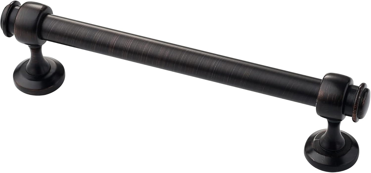 10 Pack Oil Rubbed Bronze Cabinet Pulls, 5 Inch(128Mm) Hole Centers Cabinet Handles Kitchen Hardware Straight Bar for Cabinets and Drawer AL3082ORB