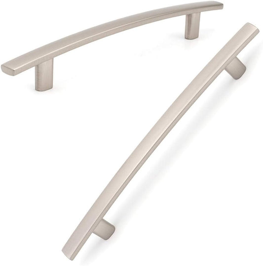 10 Pack 5 Inch Brushed Nickel Kitchen Cabinet Pulls Satin Silver Cabinet Handles Nickel Cabinet Hardware for Kitchen Cabinets 1961 Drawer Dresser Cupboard Bedroom