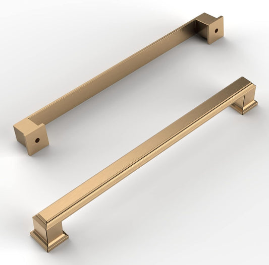 10 Pack Champagne Bronze Cabinet Pulls 7-1/2 Inch(192Mm) Hole Center Cabient Hardware Kitchen Cabinet Handles for Bathroom Drawer Pulls Dresser Pulls ZH0001