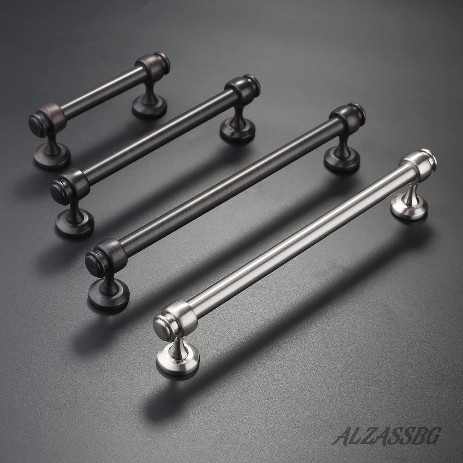 10 Pack Oil Rubbed Bronze Cabinet Pulls, 5 Inch(128Mm) Hole Centers Cabinet Handles Kitchen Hardware Straight Bar for Cabinets and Drawer AL3082ORB