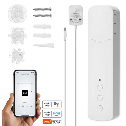 Tuya WIFI Smart Electric Curtain Motor Chain Roller Blinds Pull Bead Curtain Switch System for Alexa Google Home Voice Control