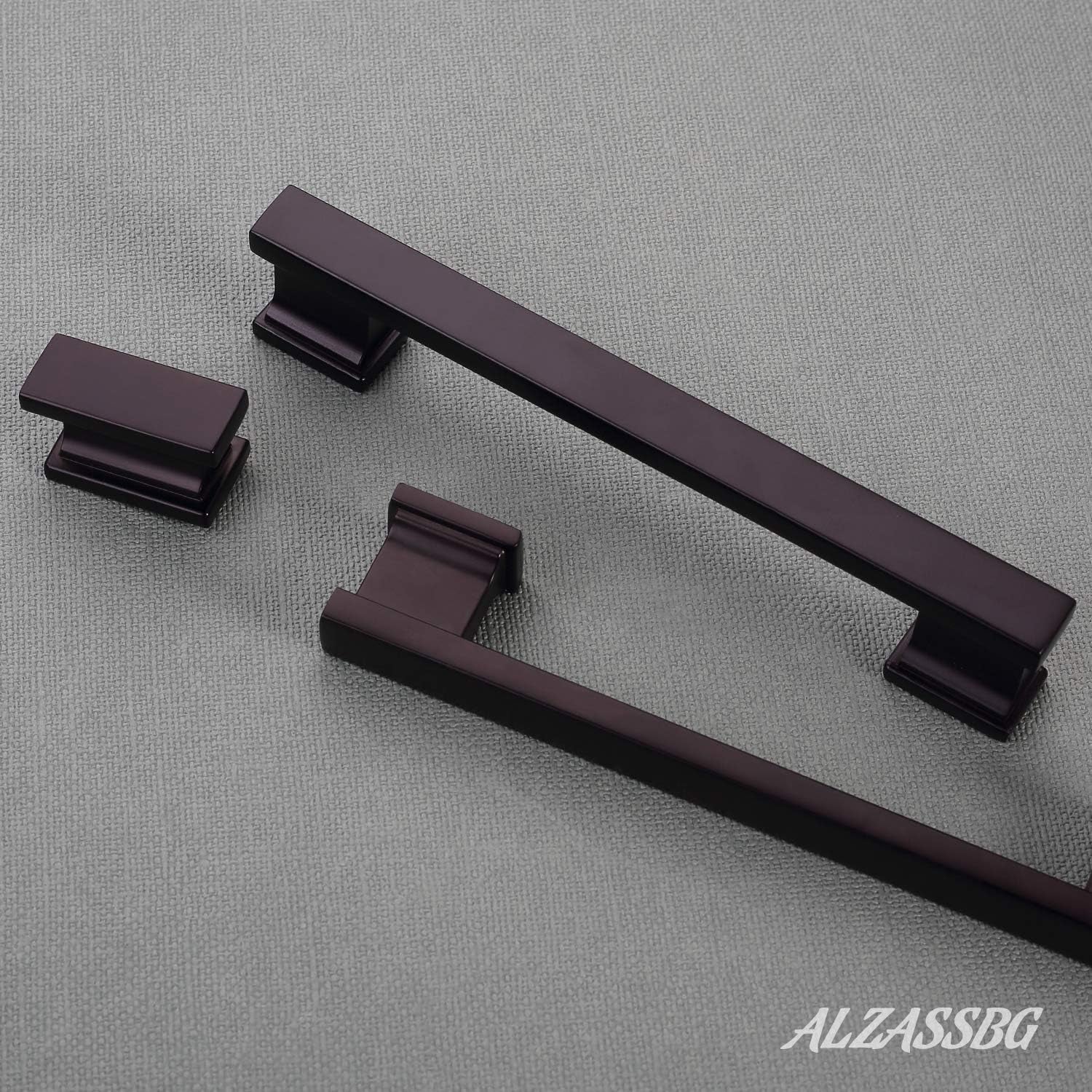 10 Pack Matt Black Cabinet Pulls, 5 Inch(128Mm) Hole Centers Kitchen Cabinet Handles for Cabinets and Drawers AL3061MB