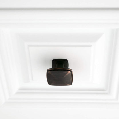 10 Pack Oil Rubbed Bronze Cabinet Knobs Bronze Drawer Knobs K02 Square Single Hole Cabinet Pulls for Cabinets Drawer Dresser Cupboard Bedroom Closet Bathroom Vanity