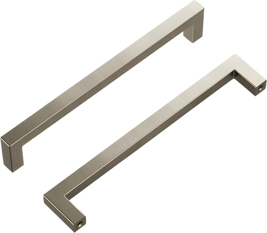 Solid Core Kitchen Cabinet Pulls, Luxury Cabinet Handles, Hardware for Doors & Dresser Drawers, 6-5/16 Inch (160Mm) Hole Center, Stainless Steel, Skylight Collection(Pack of 1)