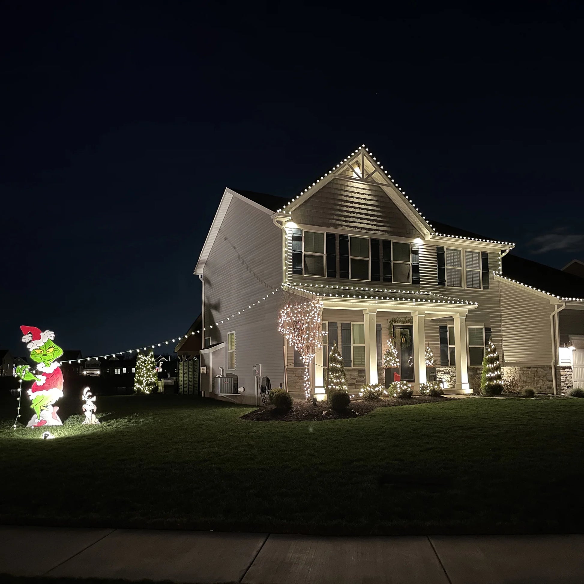 LED Faceted C9 Christmas Lights - Warm White - 66' Green Wire - 100Ct