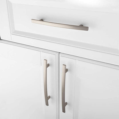 10 Pack 5 Inch Brushed Nickel Kitchen Cabinet Pulls Satin Silver Cabinet Handles Nickel Cabinet Hardware for Kitchen Cabinets 1961 Drawer Dresser Cupboard Bedroom