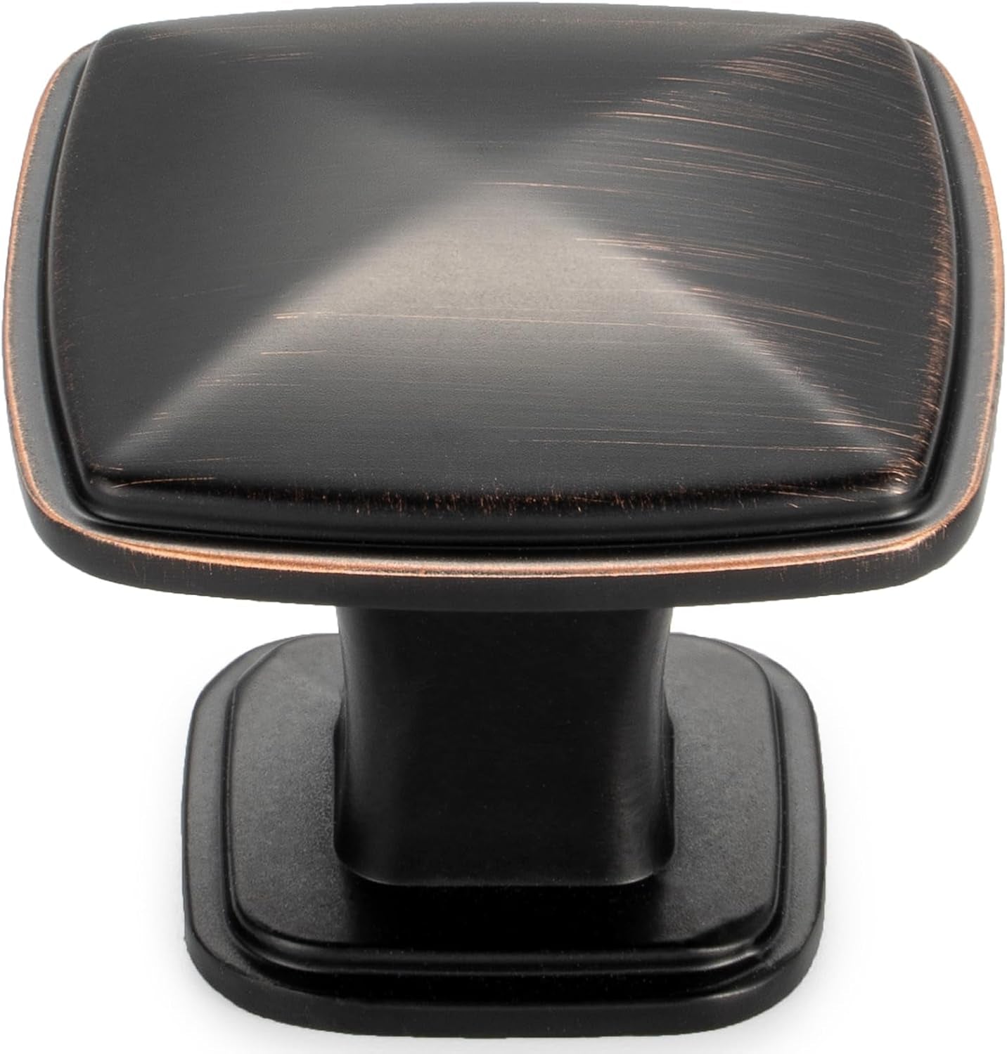 10 Pack Oil Rubbed Bronze Cabinet Knobs Bronze Drawer Knobs K02 Square Single Hole Cabinet Pulls for Cabinets Drawer Dresser Cupboard Bedroom Closet Bathroom Vanity